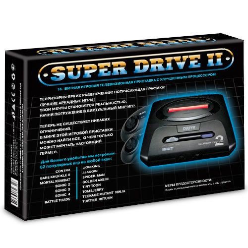 Игровая притавка Sega Mega Drive 2 (62 игры) 