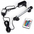 Светодиодный LED светильник лампа для аквариума 180 мм RGB c пультом 