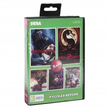 Картридж Sega 5 в 1 (AC-5001)  MORTAL KOMBAT 3 ULTIMATE /MORTAL KOMBAT 1, 2, 3, 5