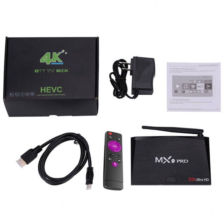 Смарт тв приставка MX9 PRO Android TV Box 2/16 