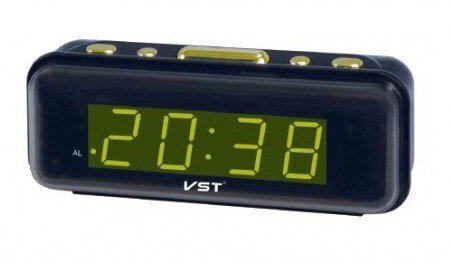 Часы электронные настольные VST 738-2 зеленые цифры 