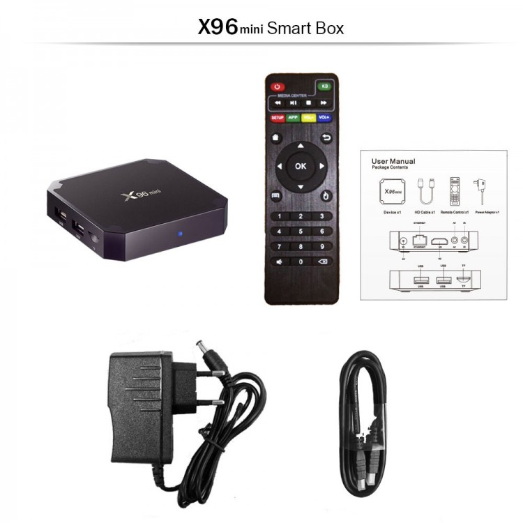 Смарт тв приставка X96 mini Android TV Box 2/16 